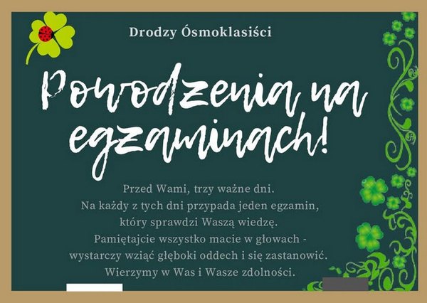egzamin ósmoklasisty
